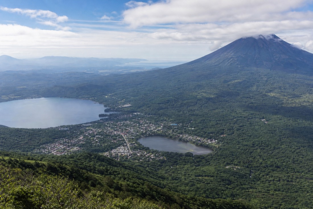 Mount Fuji above the Fuji Five Lakes