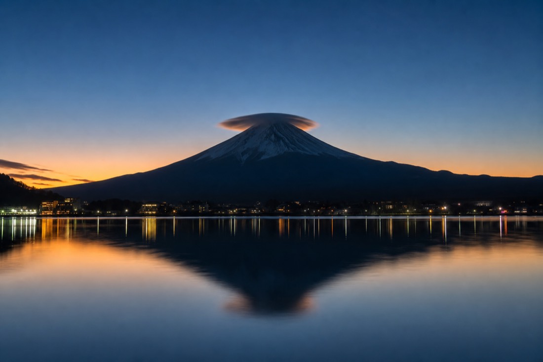 Mount Fuji above the Fuji Five Lakes