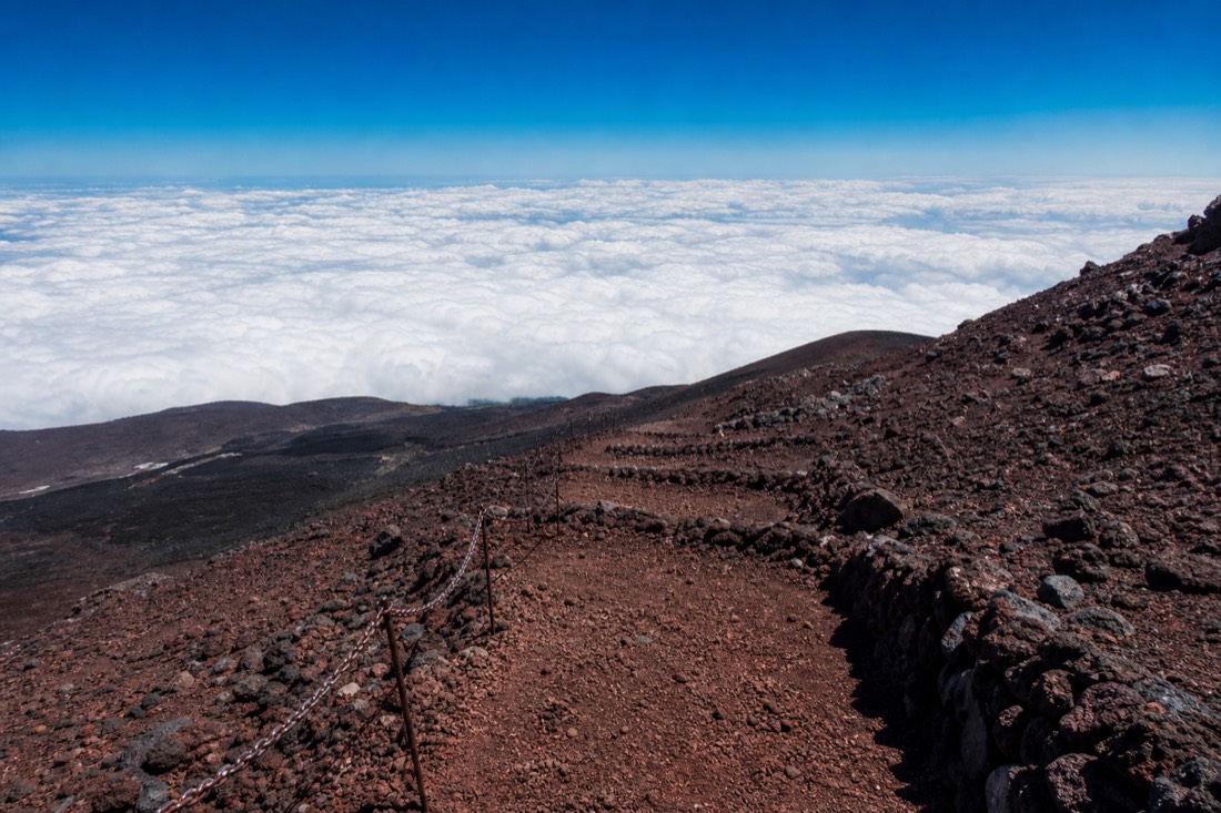 Mount Fuji above the Fuji Five Lakes