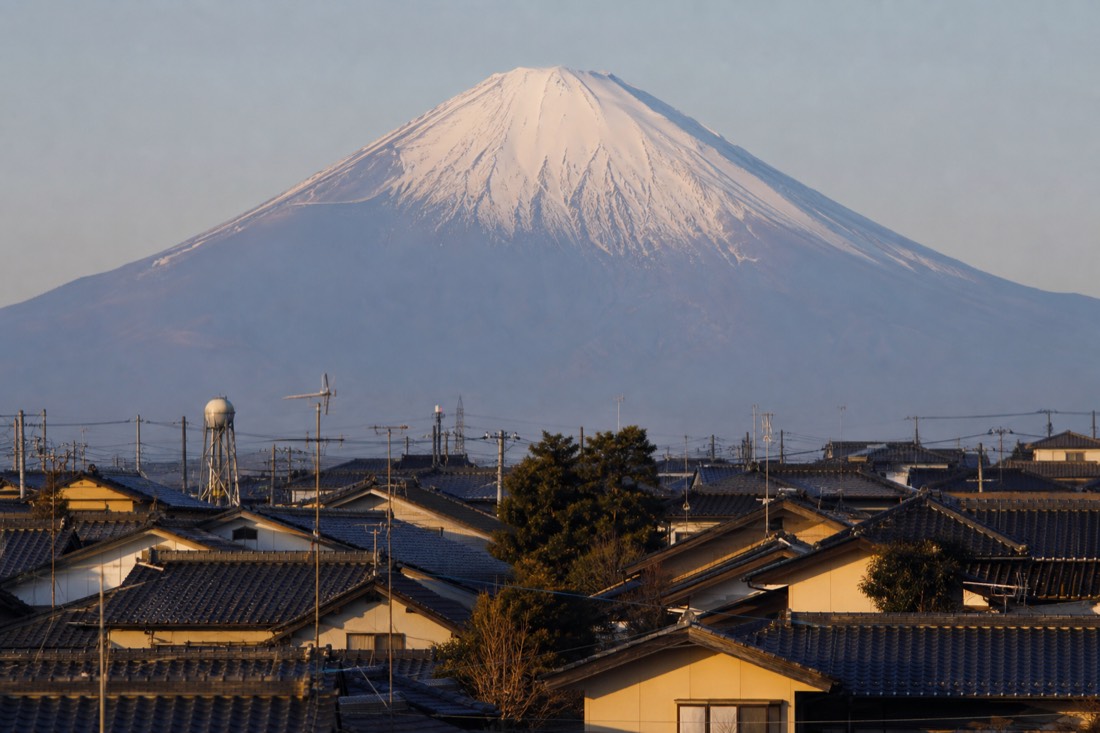Mount Fuji above the Fuji Five Lakes